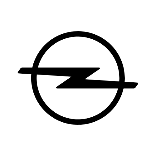 Dunkles, transparentes Logo von der Automarke Opel